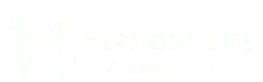 hermosa life tourism white logo